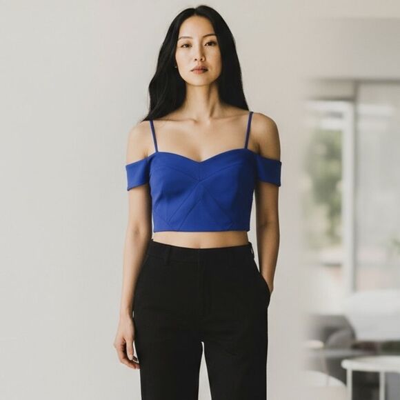 Laundry By Shelli Segal Tops - Laundry by Shelli Segal cropped off the shoulder blouse NWT